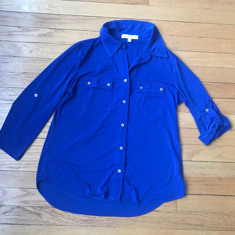 Royal blue button down